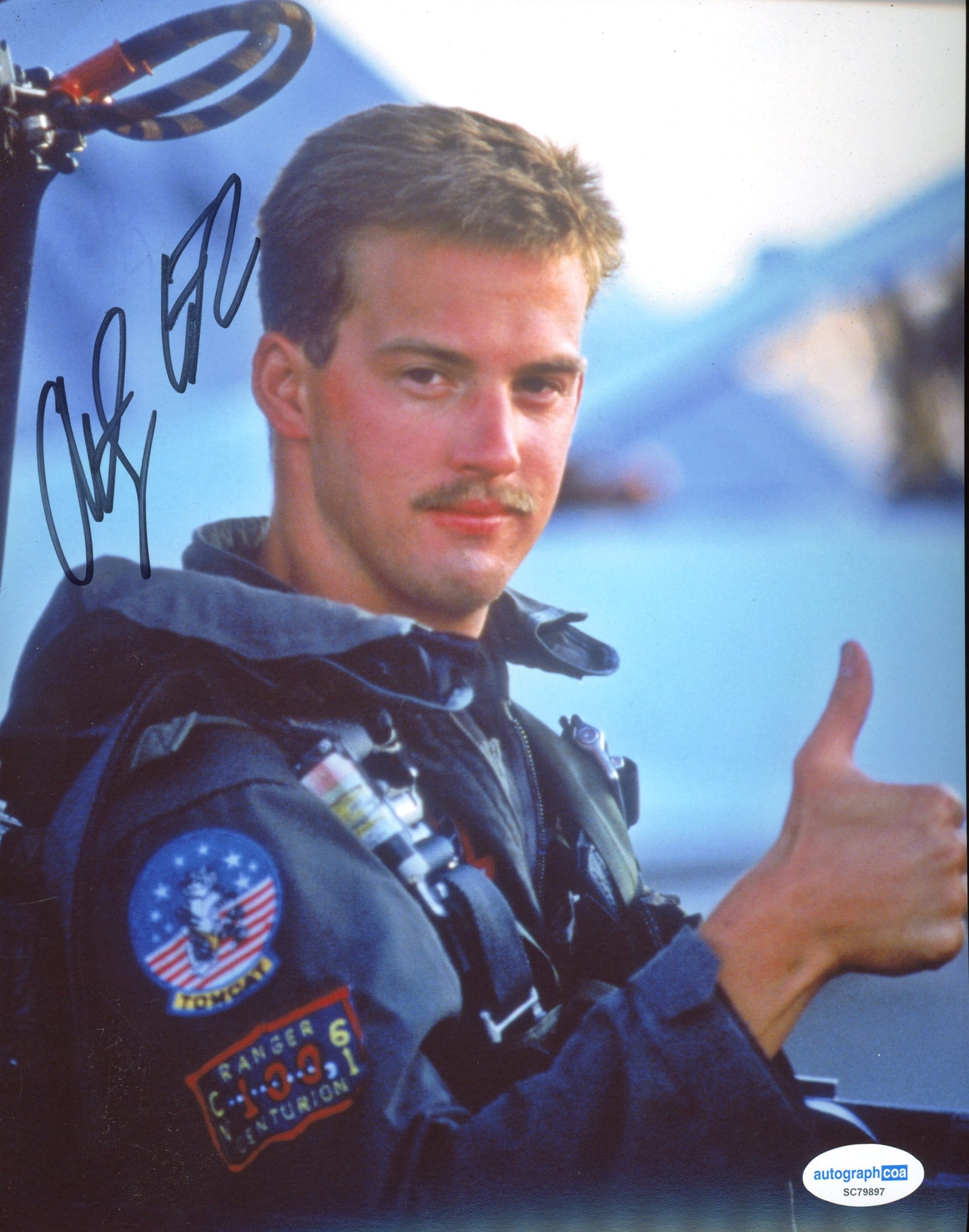 Anthony Edwards Top Gun Signed Autograph 8x10 Photo ACOA