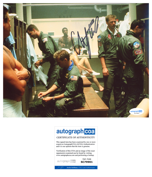 Anthony Edwards Top Gun Signed Autograph 8x10 Photo ACOA