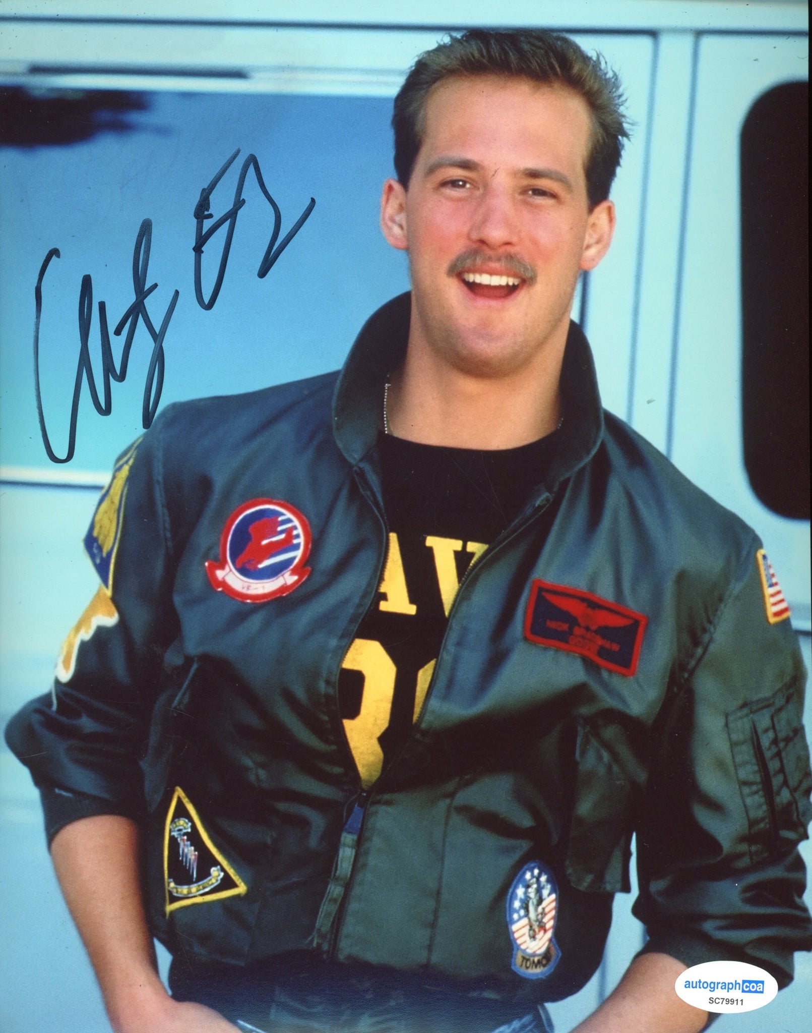 Anthony Edwards Top Gun Signed Autograph 8x10 Photo ACOA