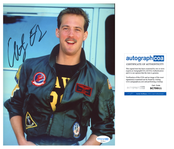 Anthony Edwards Top Gun Signed Autograph 8x10 Photo ACOA