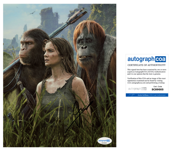 Freya Allan Planet of the Apes Signed Autograph 8x10 Photo ACOA