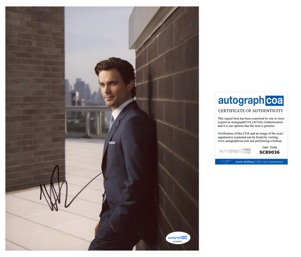 Matt Bomer White Collar Signed Autograph 8x10 Photo ACOA