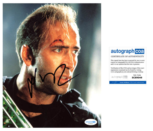 Nicolas Cage The Rock Signed Autograph 8x10 Photo ACOA