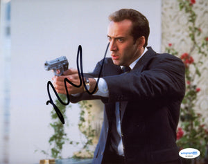 Nicolas Cage Face/Off Signed Autograph 8x10 Photo ACOA