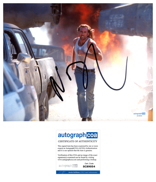 Nicolas Cage Con Air Signed Autograph 8x10 Photo ACOA