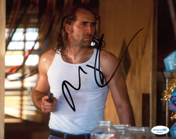 Nicolas Cage Con Air Signed Autograph 8x10 Photo ACOA