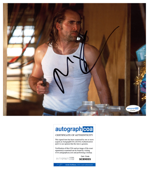 Nicolas Cage Con Air Signed Autograph 8x10 Photo ACOA