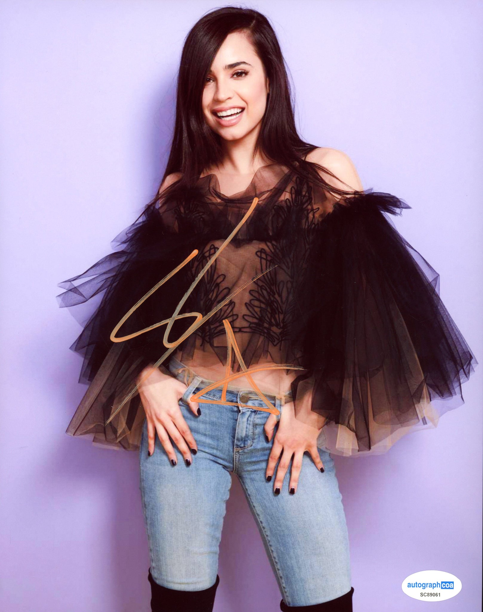 Sofia Carson Descendants Signed Autograph 8x10 Photo ACOA