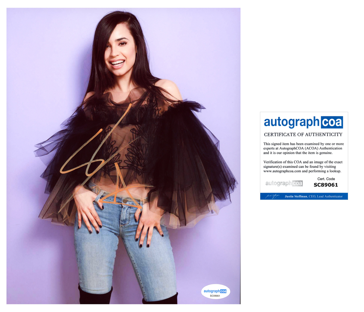 Sofia Carson Descendants Signed Autograph 8x10 Photo ACOA | Outlaw ...