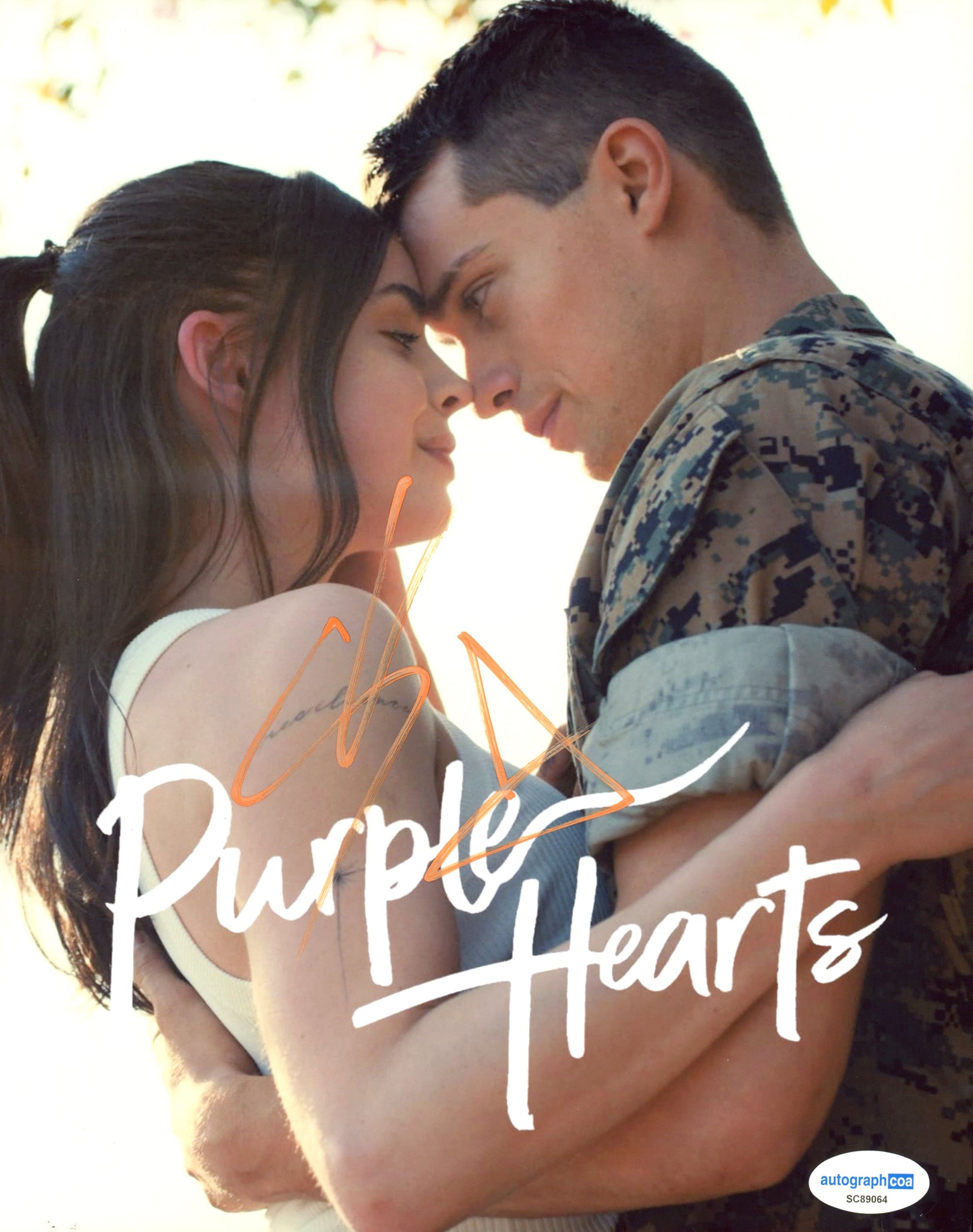 Sofia Carson Purple Hearts Signed Autograph 8x10 Photo ACOA