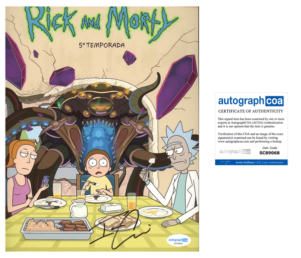 Ian Cardoni Rick and Morty Signed Autograph 8x10 Photo ACOA