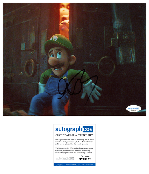 Charlie Day Super Mario Signed Autograph 8x10 Photo ACOA