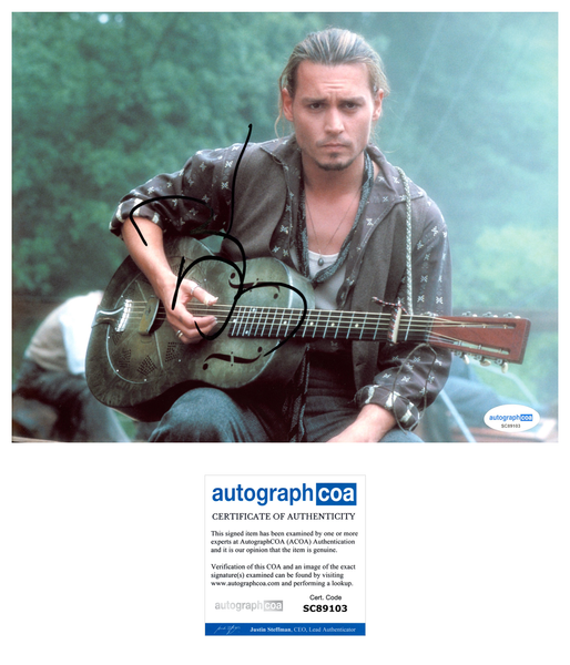 Johnny Depp Chocolat Signed Autograph 8x10 Photo ACOA