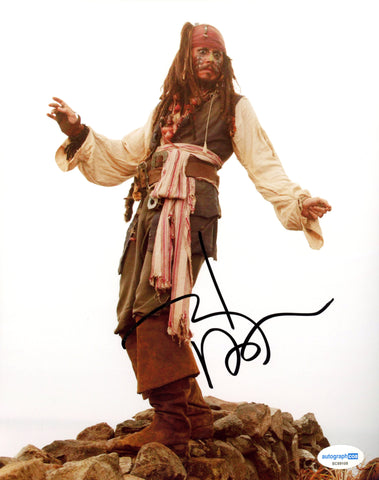 Johnny Depp Pirates Signed Autograph 8x10 Photo ACOA