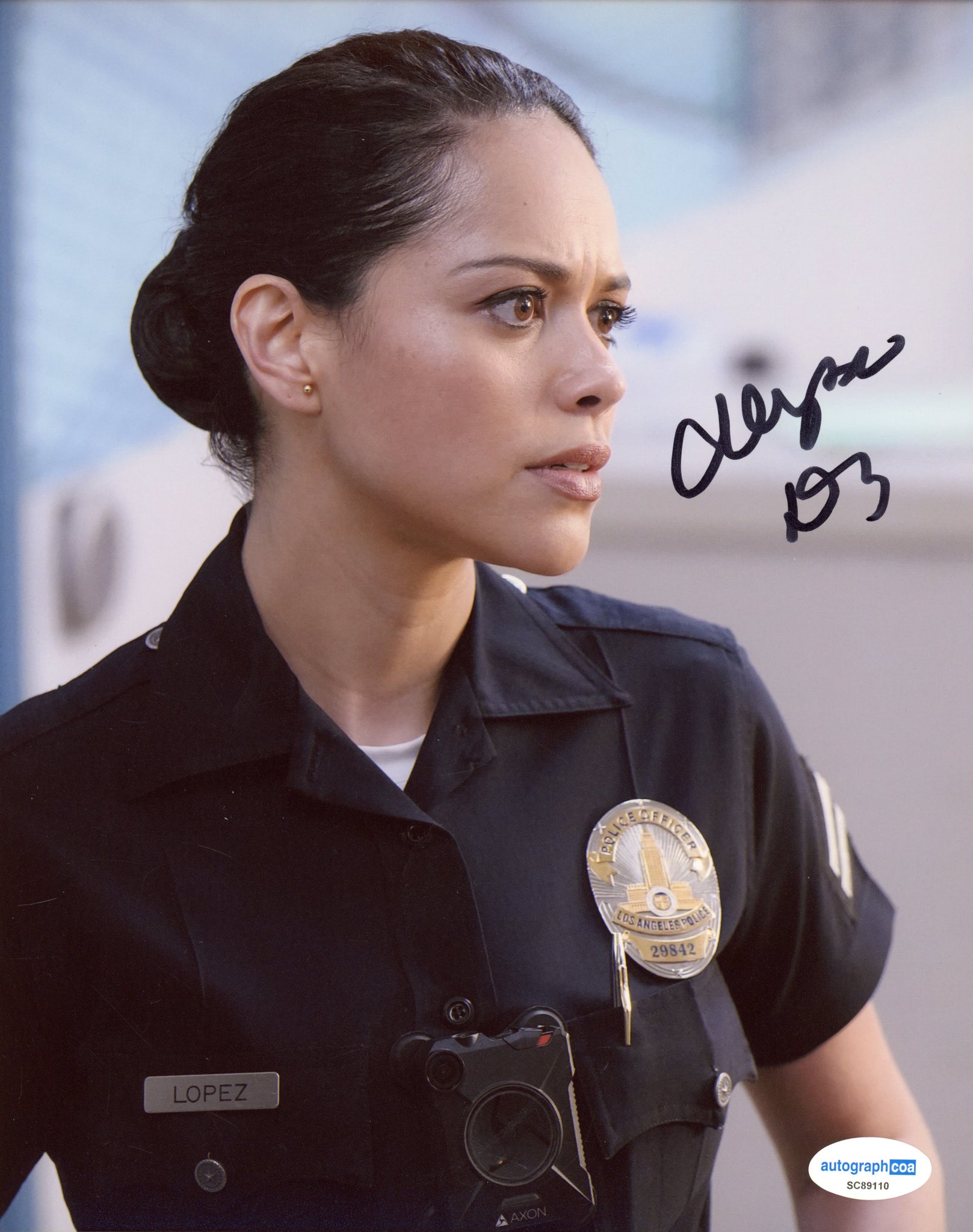 Alyssa Diaz The Rookie Signed Autograph 8x10 Photo ACOA