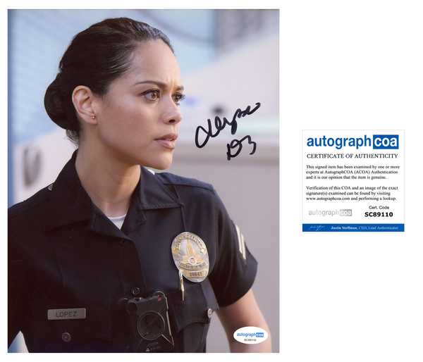 Alyssa Diaz The Rookie Signed Autograph 8x10 Photo ACOA