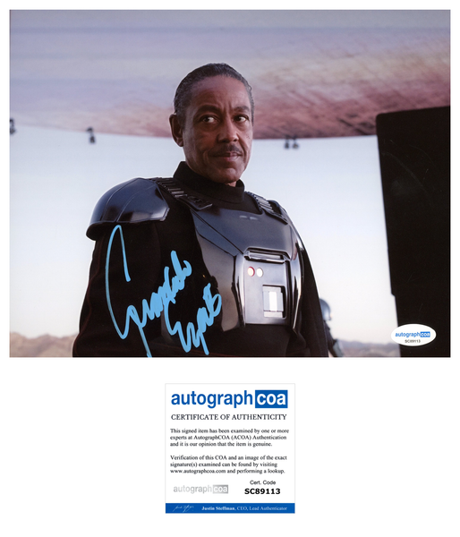 Giancarlo Esposito Mandalorian Signed Autograph 8x10 Photo ACOA