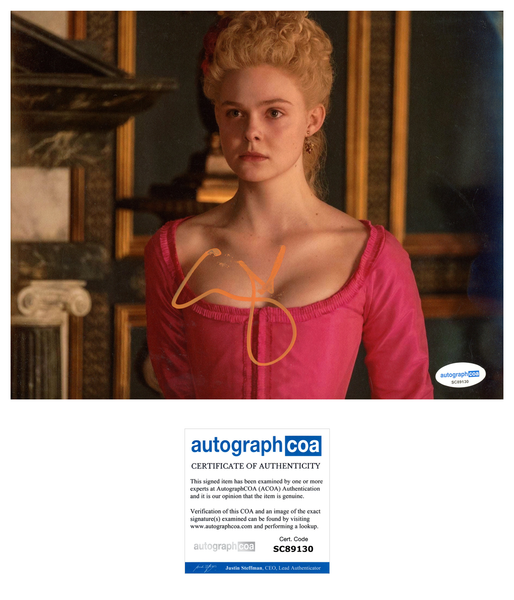 Elle Fanning The Great Signed Autograph 8x10 Photo ACOA