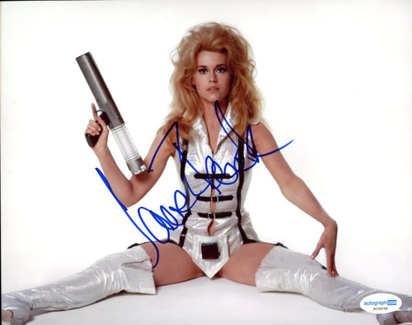 Jane Fona Barbarella Signed Autograph 8x10 Photo ACOA