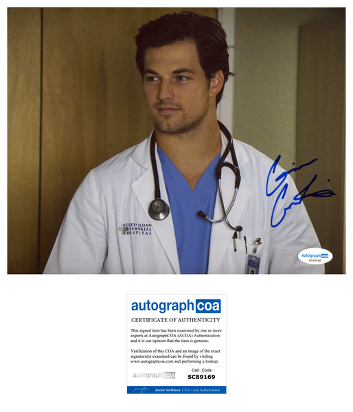 Giacomo Gianniotti Grey's Anatomy Signed Autograph 8x10 Photo ACOA