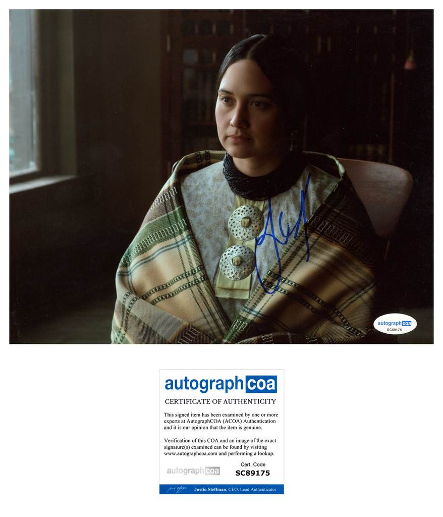 killers of the flower moon lily gladstone shawl Lily Gladstone Killers Flower Moon Signed Autograph 8x10 Photo ACOA– Outlaw Hobbies Authentic Autographs