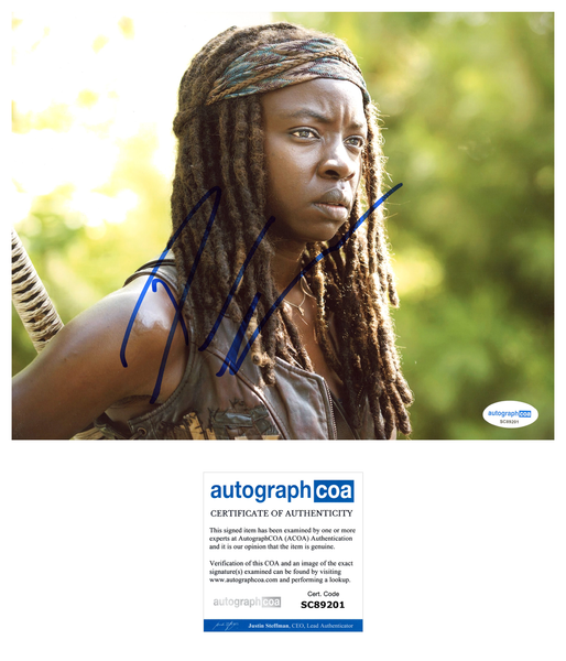 Danai Gurira Walking Dead Signed Autograph 8x10 Photo ACOA