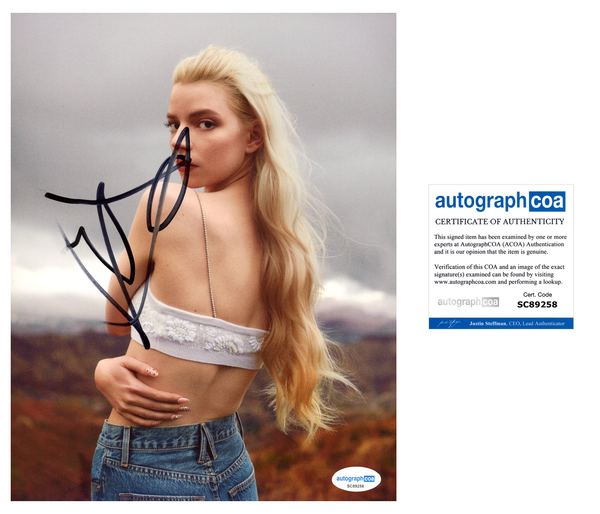 Anya Taylor Joy Sexy Signed Autograph 8x10 Photo ACOA