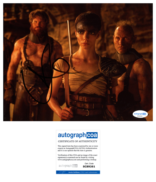 Anya Taylor Joy Furiosa Signed Autograph 8x10 Photo ACOA