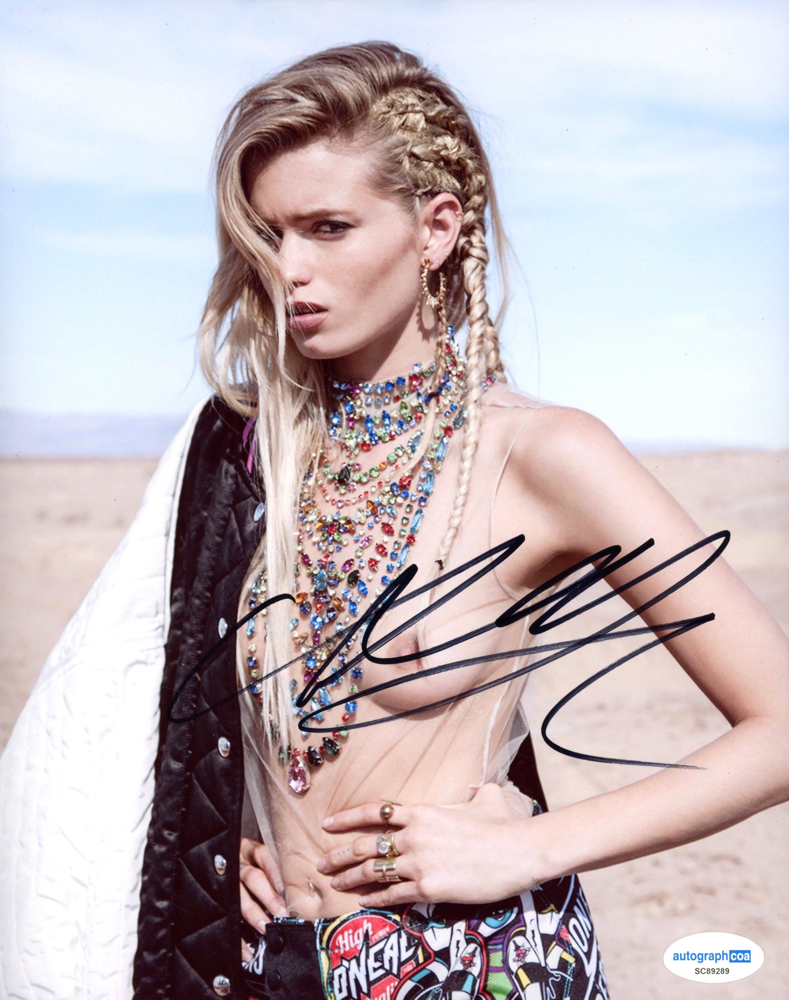 Abbey Lee Kershaw Sexy Signed Autograph 8x10 Photo ACOA