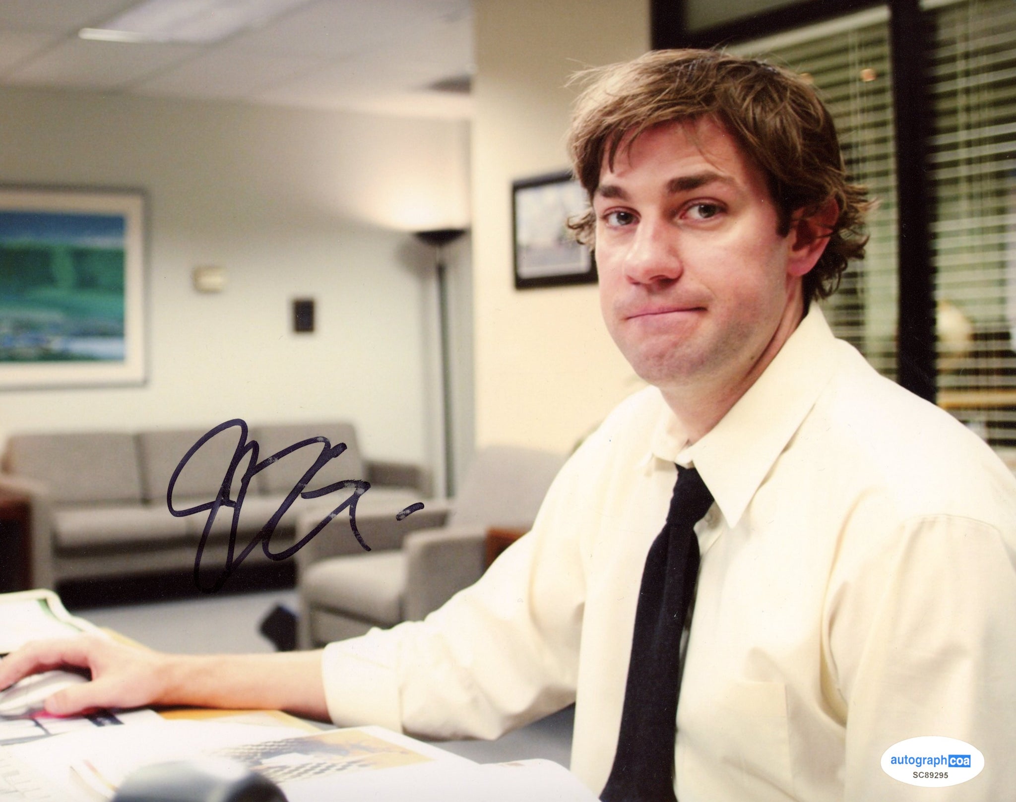 John Krasinski The Office Signed Autograph 8x10 Photo ACOA