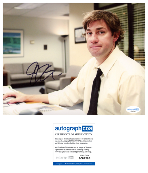 John Krasinski The Office Signed Autograph 8x10 Photo ACOA