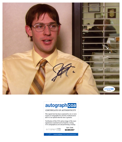 John Krasinski The Office Signed Autograph 8x10 Photo ACOA