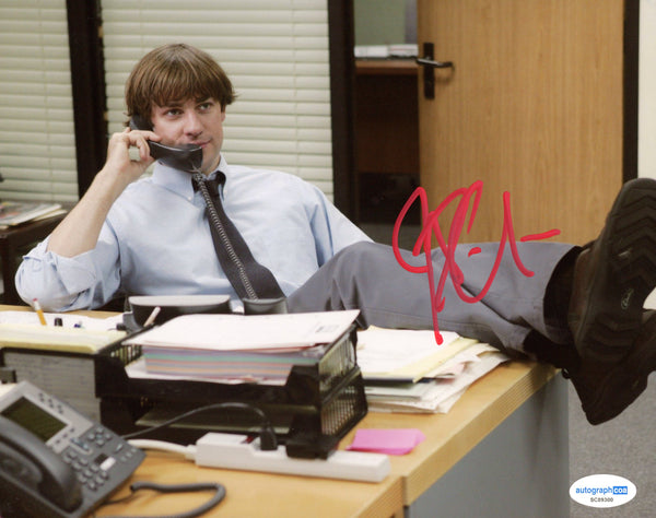 John Krasinski The Office Signed Autograph 8x10 Photo ACOA