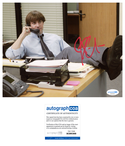 John Krasinski The Office Signed Autograph 8x10 Photo ACOA