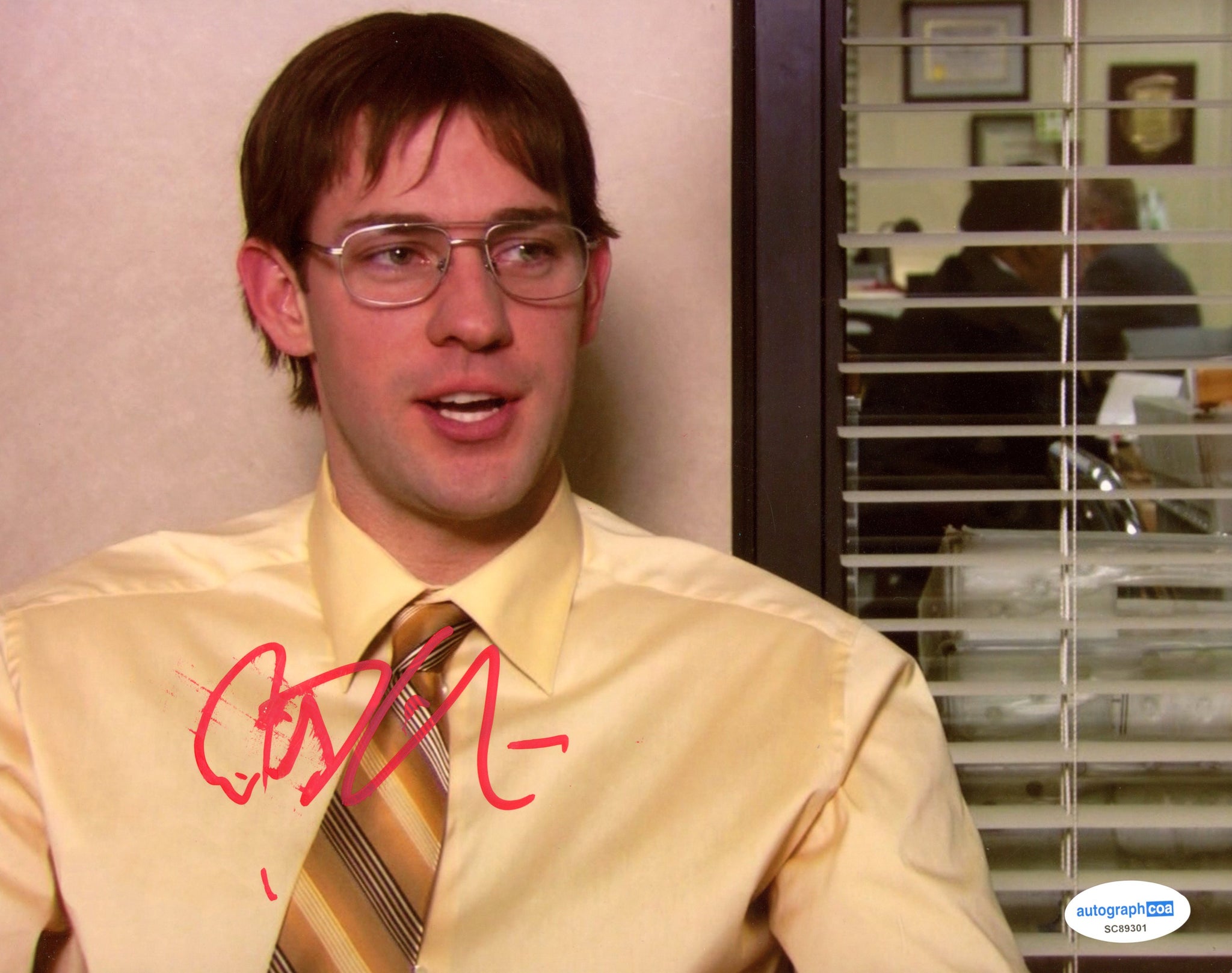 John Krasinski The Office Signed Autograph 8x10 Photo ACOA