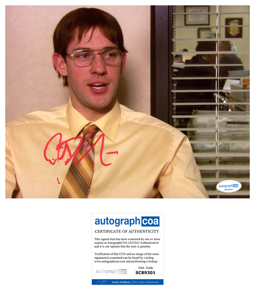 John Krasinski The Office Signed Autograph 8x10 Photo ACOA