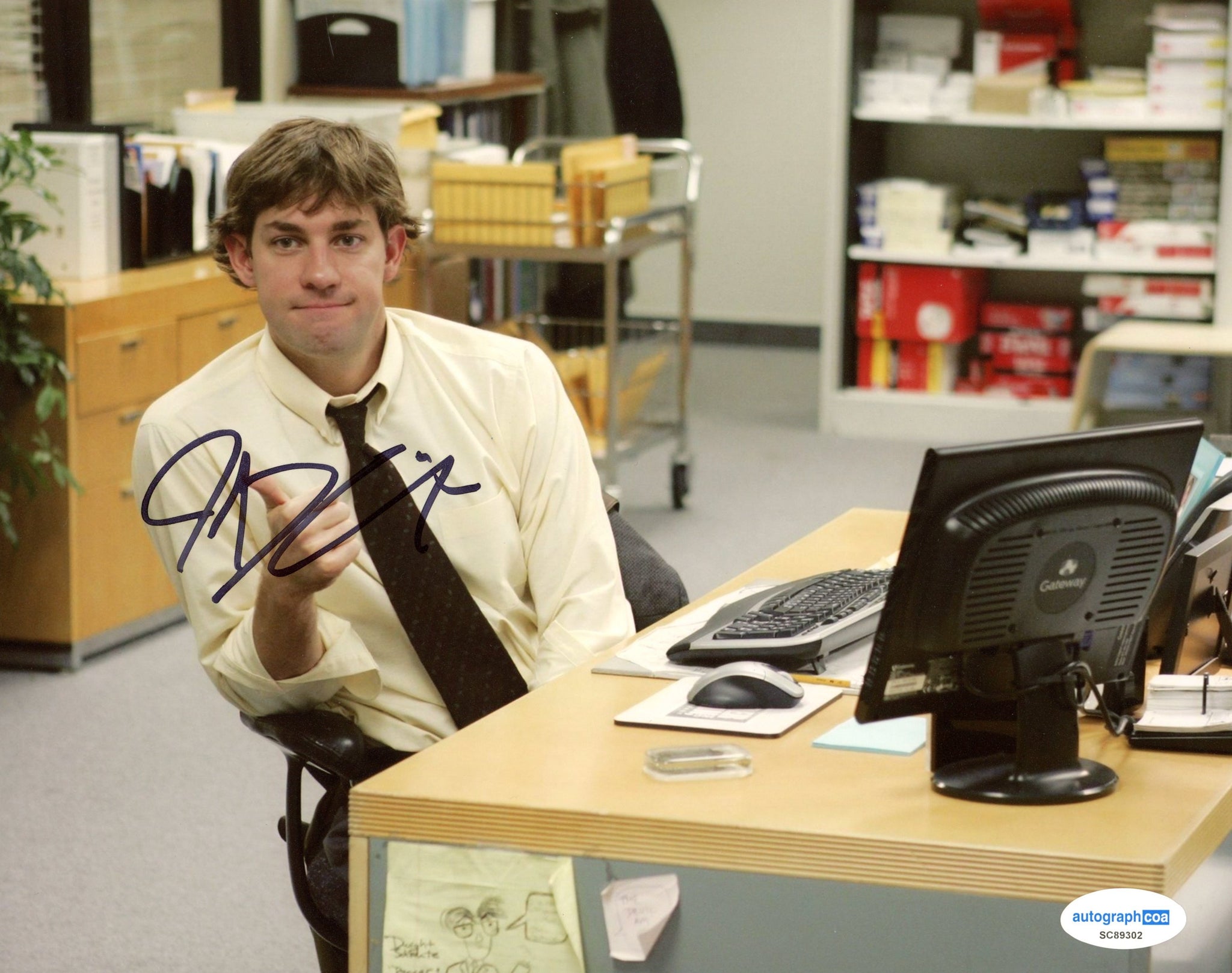 John Krasinski The Office Signed Autograph 8x10 Photo ACOA