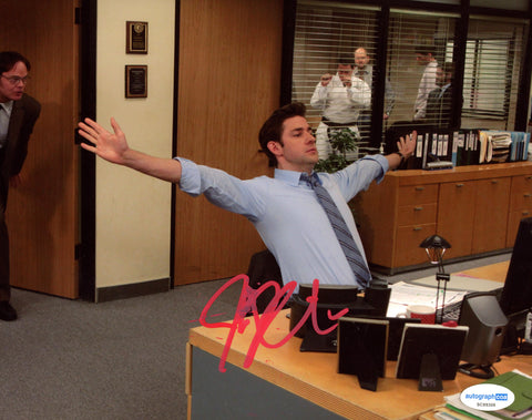 John Krasinski The Office Signed Autograph 8x10 Photo ACOA