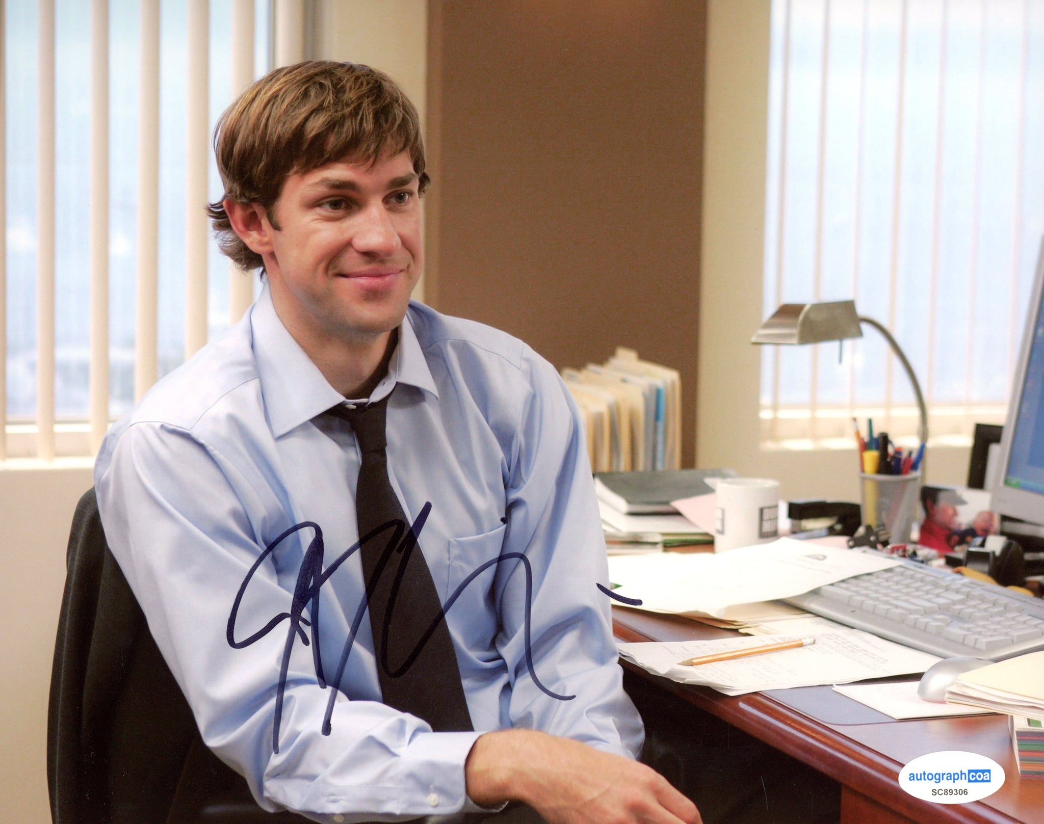 John Krasinski The Office Signed Autograph 8x10 Photo ACOA