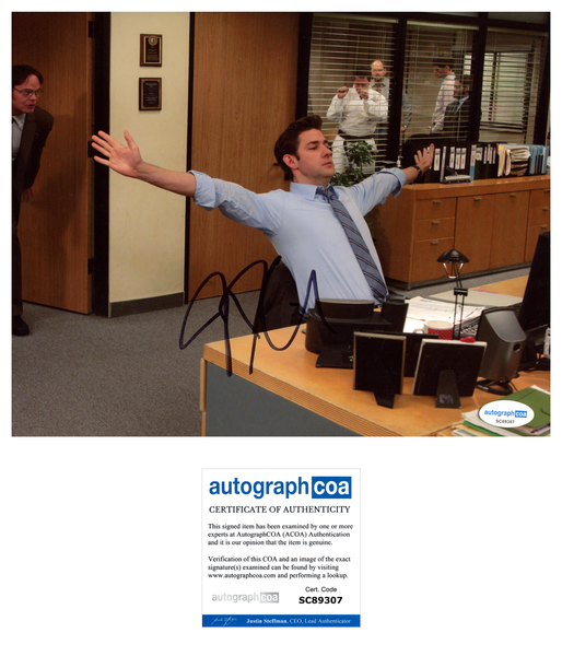 John Krasinski The Office Signed Autograph 8x10 Photo ACOA