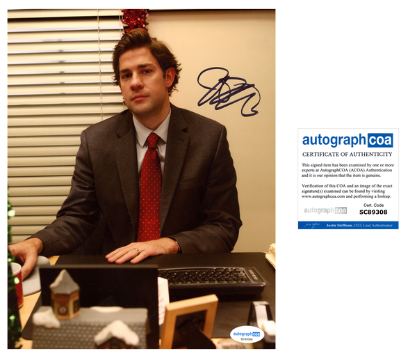 John Krasinski The Office Signed Autograph 8x10 Photo ACOA