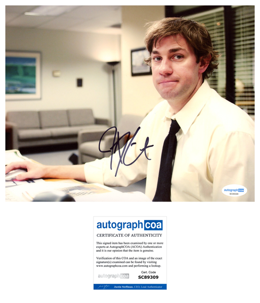 John Krasinski The Office Signed Autograph 8x10 Photo ACOA