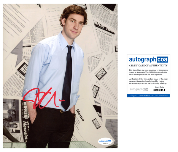 John Krasinski The Office Signed Autograph 8x10 Photo ACOA