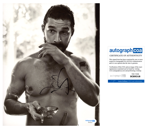 Shia Labeouf Signed Autograph 8x10 Photo ACOA