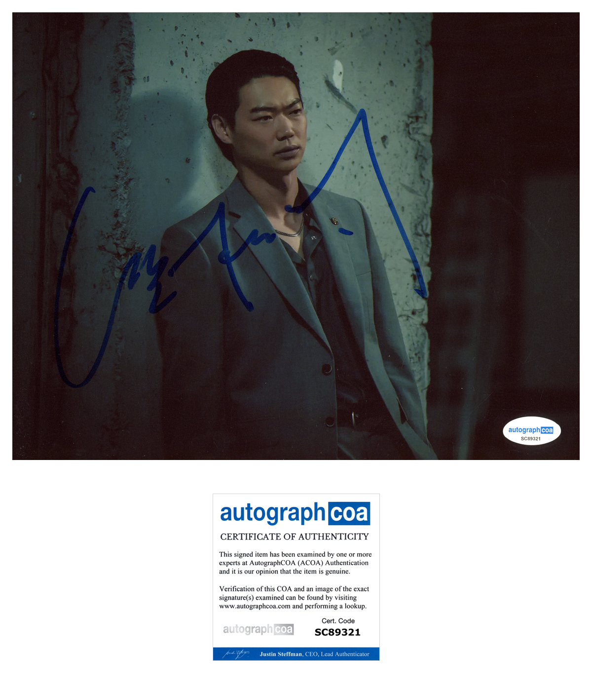 Show Sho Kasamatsu Tokyo Vice Signed Autograph 8x10 Photo ACOA 