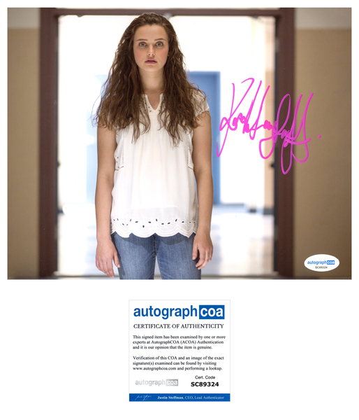 Katherine Langford Thirteen Reasons Signed Autograph 8x10 Photo ACOA