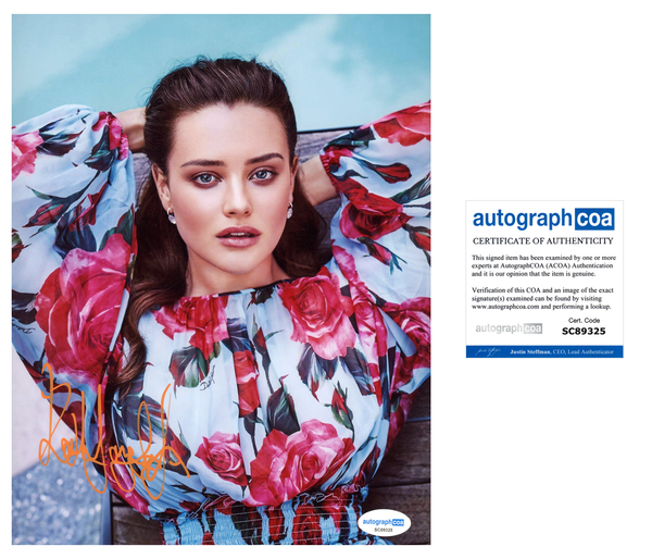 Katherine Langford Thirteen Reasons Signed Autograph 8x10 Photo ACOA