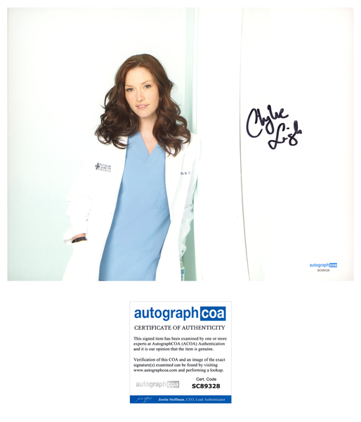 Chyler Leigh Grey's Anatomy Signed Autograph 8x10 Photo ACOA