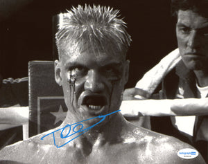 Dolph Lundgren Rocky Signed Autograph 8x10 Photo ACOA