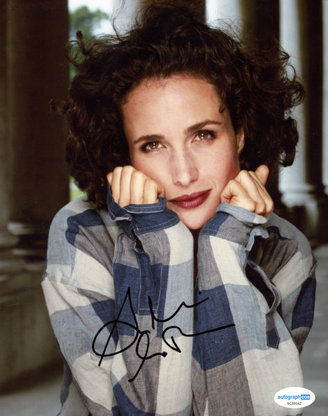 Andie Macdowell Four Weddings Signed Autograph 8x10 Photo ACOA